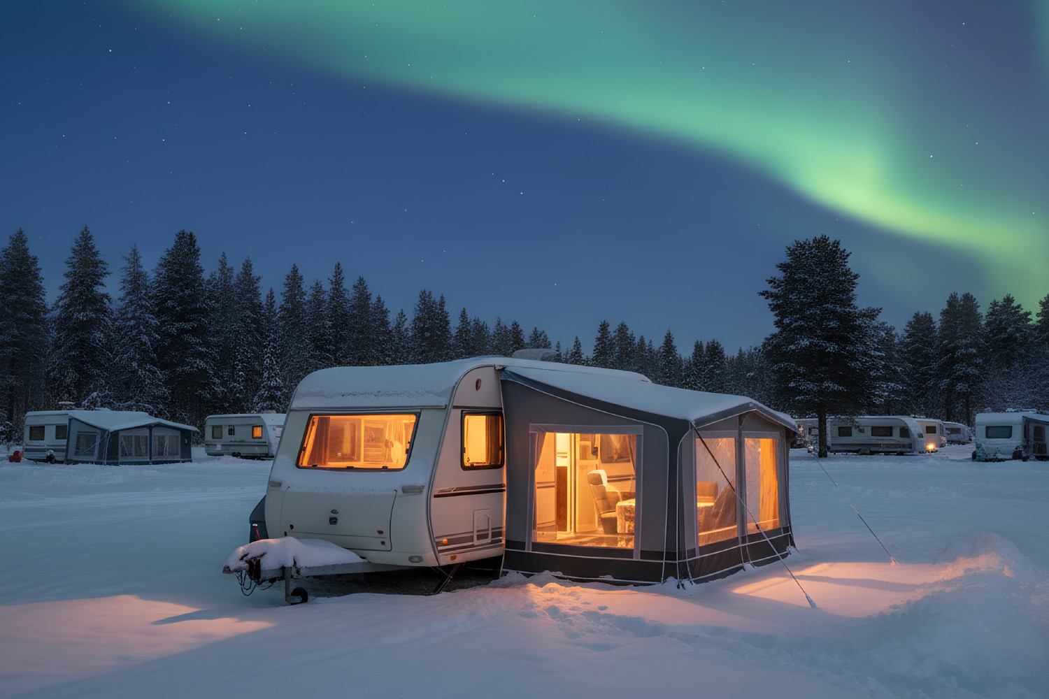 Hur du bor i husvagn året runt på svenska campingplatser