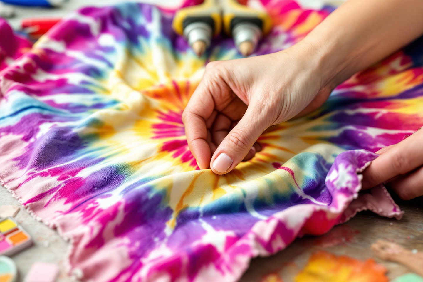 Textilfärgning med batik och tie-dye